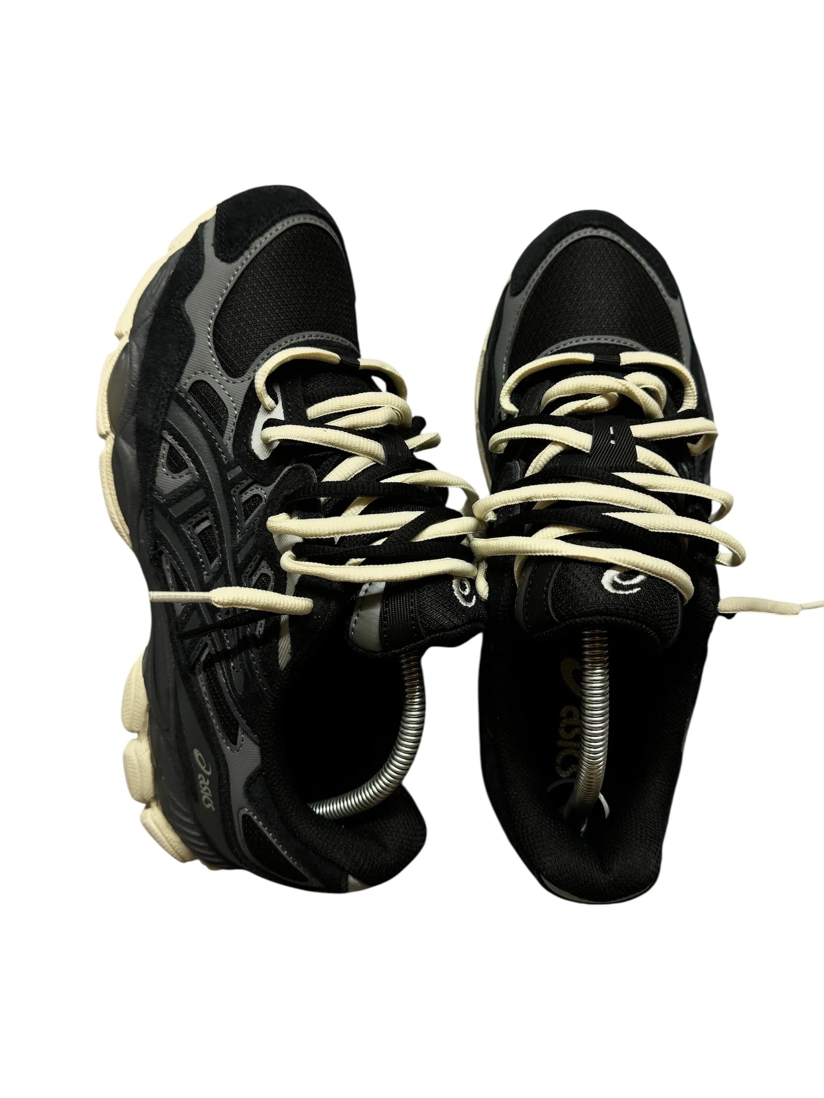 ASICS GEL NYC BLACK BEIGE DOPPIO LACCIO